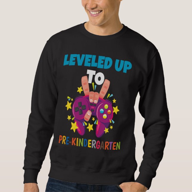 Sudadera Leveled Up To Pre Kindergarten Gamer Kid Graduate (Anverso)
