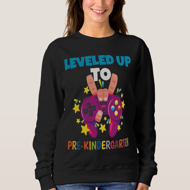 Sudadera Leveled Up To Pre Kindergarten Gamer Kid Graduate (Anverso)