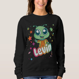 Sudadera LEVIN - Nombre de niño pequeño con un extraño lind