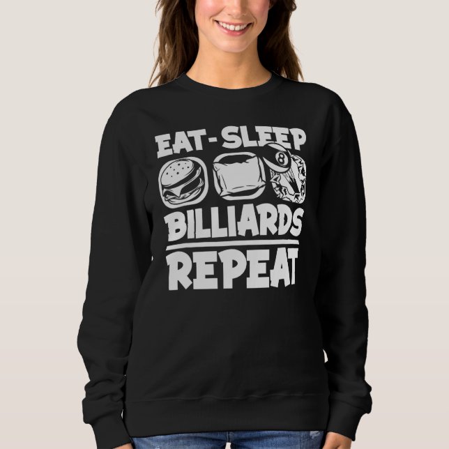 Sudadera Ley del billar de bolas de snooker de repetición d (Anverso)
