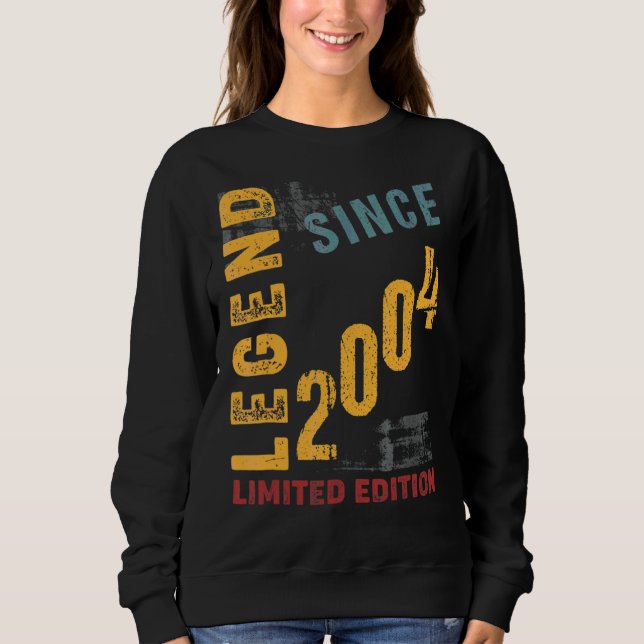 Sudadera Leyenda 2004 Cumpleaños de 18 años (Anverso)