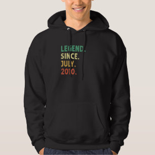 Sudadera Leyenda de 12 años desde julio de 2010 12º cumplea