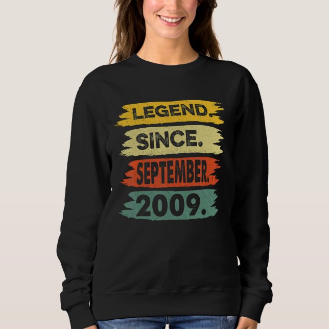 Sudadera Leyenda de 13 años desde septiembre de 2009 13th B (Anverso)