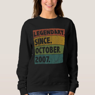 Sudadera Leyenda de 15 años desde octubre de 2007 15º nacim
