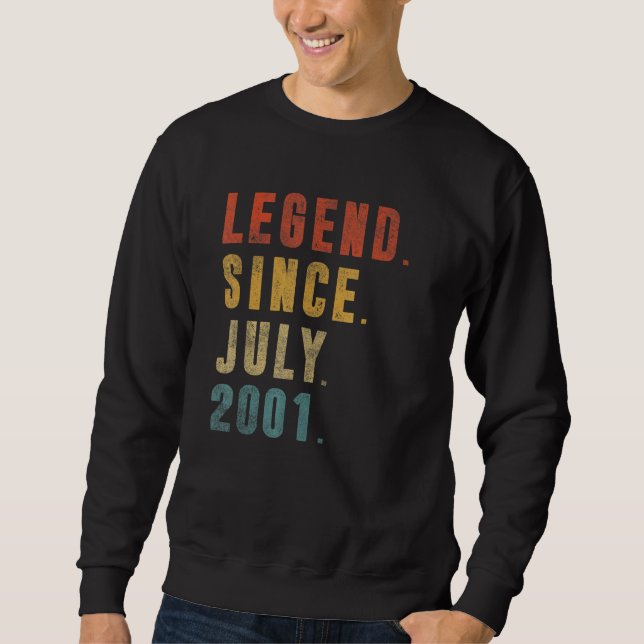 Sudadera Leyenda de 21 años desde julio de 2001 (Anverso)