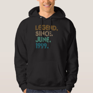 Sudadera Leyenda de 23 años desde junio de 1999 23rd Bday V