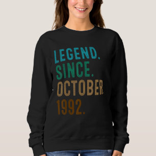 Sudadera Leyenda de 30 años desde octubre de 1992 30º nacim