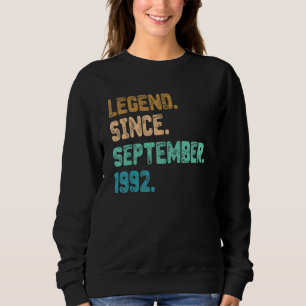 Sudadera Leyenda de 30 años desde septiembre de 1992 30º na