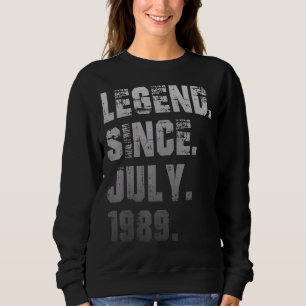 Sudadera Leyenda de 33 años desde julio de 1989