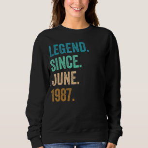 Sudadera Leyenda de 35 años desde junio de 1987 35º cumplea