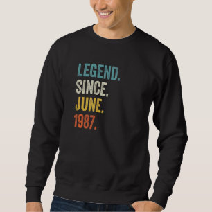 Sudadera Leyenda de 35 años desde junio de 1987 35º cumplea