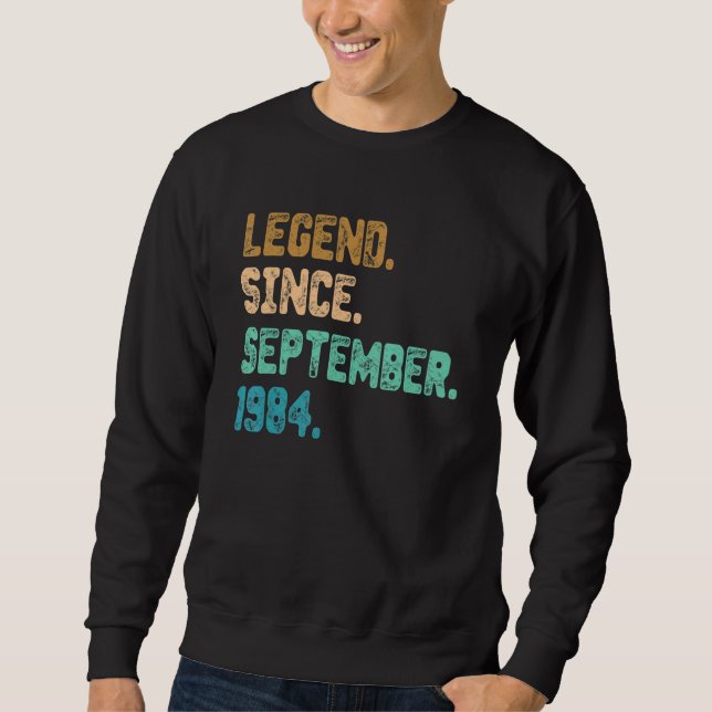 Sudadera Leyenda de 38 años desde septiembre de 1984 38º na (Anverso)