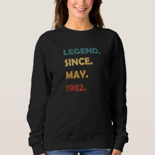 Sudadera Leyenda de 40 años desde mayo de 1982 40º cumpleañ