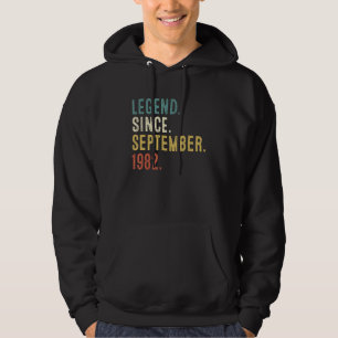 Sudadera Leyenda de 40 años desde septiembre de 1982 40º na