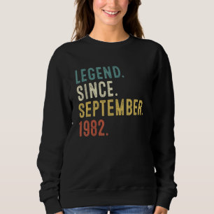 Sudadera Leyenda de 40 años desde septiembre de 1982 40º na