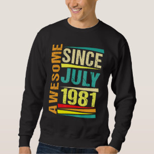 Sudadera Leyenda de 41 años desde julio de 1981 41º cumplea
