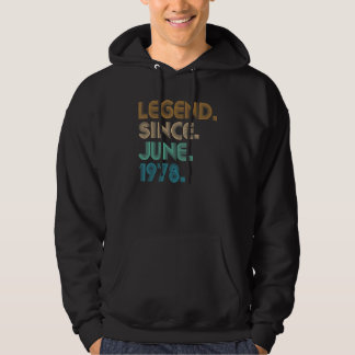 Sudadera Leyenda de 44 años desde junio de 1978 44º Vint de