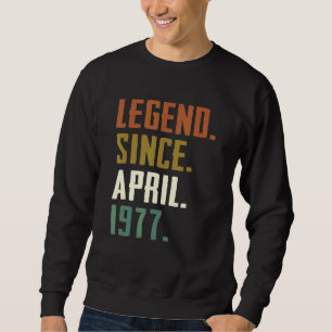 Sudadera Leyenda de 45 años desde abril de 1977 45º cumplea