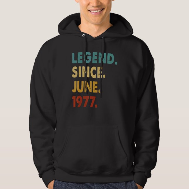 Sudadera Leyenda de 45 años desde junio de 1977 (Anverso)