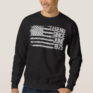 Sudadera Leyenda de 47 años desde junio de 1975 47 cumpleañ
