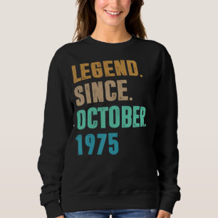 Sudadera Leyenda de 47 años desde octubre de 1975 47º nacim