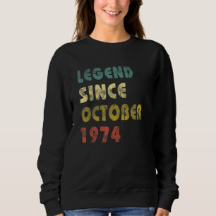 Sudadera Leyenda de 48 años desde octubre de 1974 48º nacim