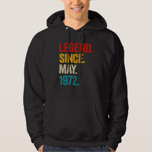 Sudadera Leyenda de 50 años desde mayo de 1972 50º cumpleañ