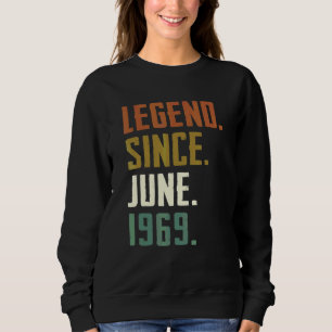 Sudadera Leyenda de 53 años desde junio de 1969 53 cumpleañ