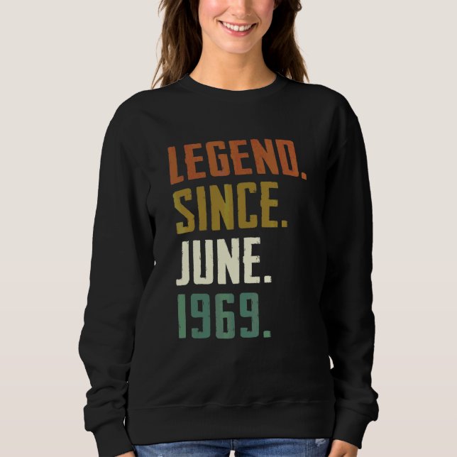 Sudadera Leyenda de 53 años desde junio de 1969 53 cumpleañ (Anverso)
