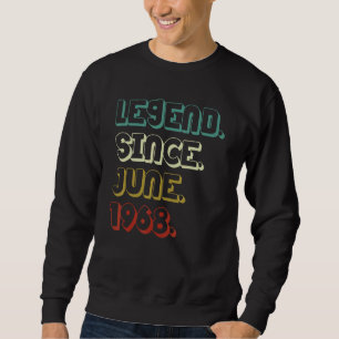 Sudadera Leyenda de 54 años desde junio de 1968 54 cumpleañ