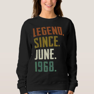 Sudadera Leyenda de 54 años desde junio de 1968 54 cumpleañ