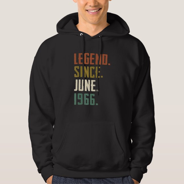 Sudadera Leyenda de 56 años desde junio de 1966 56 cumpleañ (Anverso)