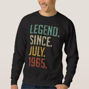 Sudadera Leyenda de 57 años desde julio de 1965 57º cumplea