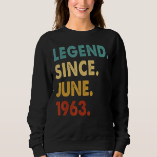 Sudadera Leyenda de 59 años desde junio de 1963 59 cumpleañ