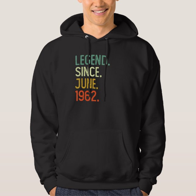 Sudadera Leyenda de 60 años desde junio de 1962 (Anverso)