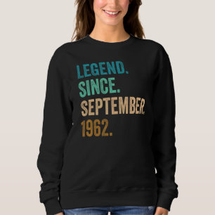 Sudadera Leyenda de 60 años desde septiembre de 1962