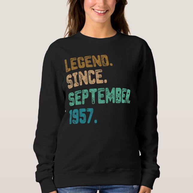 Sudadera Leyenda de 65 años desde septiembre de 1957 (Anverso)