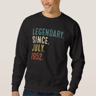 Sudadera Leyenda de 70 años desde julio de 1952 70º cumplea