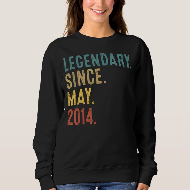 Sudadera Leyenda de 8 años desde mayo de 2014 8º cumpleaños (Anverso)