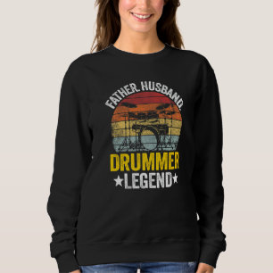 Sudadera Leyenda de batería vintage padre esposo hombre Dru