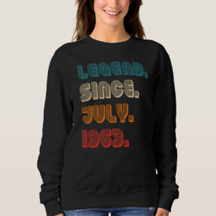 Sudadera Leyenda de color retro desde julio de 1963 Nacimie