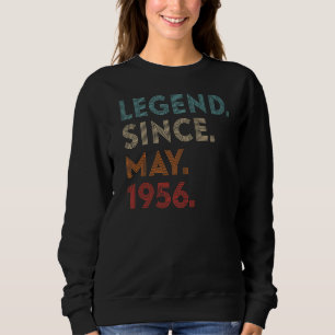 Sudadera Leyenda de color retro desde mayo de 1956 cumpleañ
