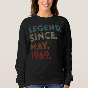 Sudadera Leyenda de color retro desde mayo de 1969 cumpleañ