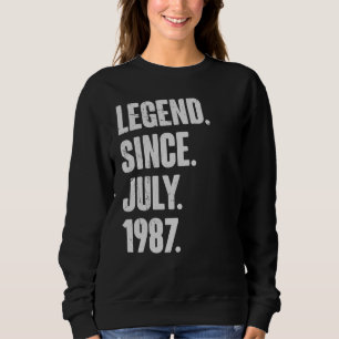 Sudadera Leyenda de cumpleaños número 35 años desde julio d