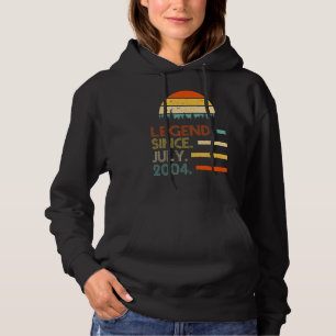 Sudadera Leyenda de cumpleaños retro de 18 años desde julio