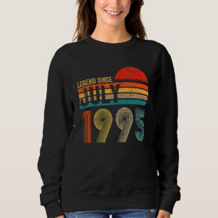 Sudadera Leyenda de cumpleaños retro de 27 años desde julio
