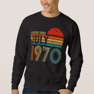 Sudadera Leyenda de cumpleaños retro de 52 años desde julio
