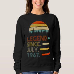 Sudadera Leyenda de cumpleaños retro de 55 años desde julio