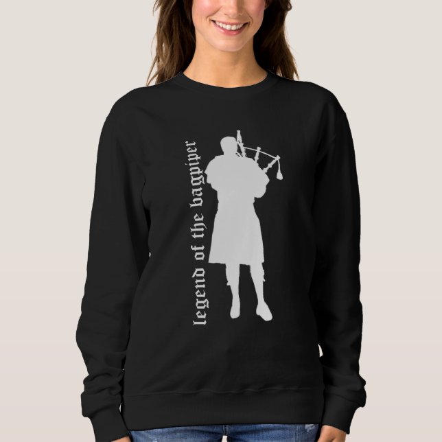 Sudadera Leyenda De Evolución Del Bagpiper (Anverso)