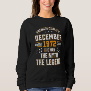 Sudadera Leyenda de mito masculino Diciembre de 1972 50º cu